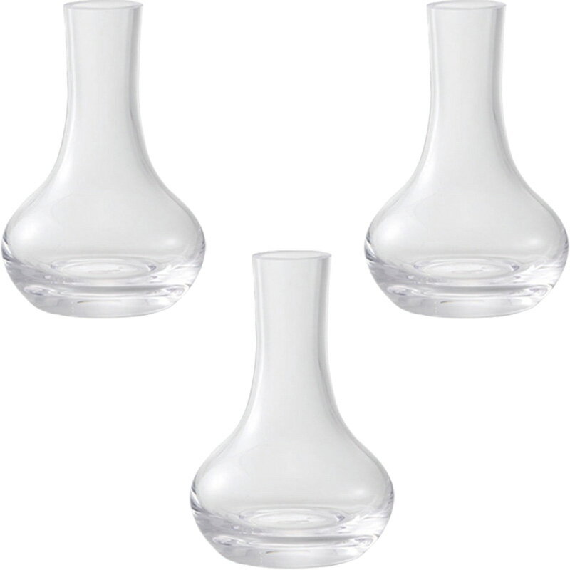 花瓶 フラワーベース Glass Flower+ courbe クルブ clear （3個入り）   ガラス （代引き不可） インテリア ディスプレイ