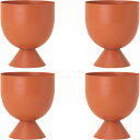 花・観葉植物用ポット ファリシア 13 R metal (4個入り) 23070 脚付き (代引き不可) ミニ鉢カバー FARM (p151)