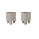 花・観葉植物用ポット オウティ 12 W metal (2個入り) 33001 脚付き (代引き不可) ミニ鉢カバー FARM (p141)