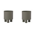 花・観葉植物用ポット オウティ 12 GK metal (2個入り) 33002 脚付き (代引き不可) ミニ鉢カバー FARM (p141)