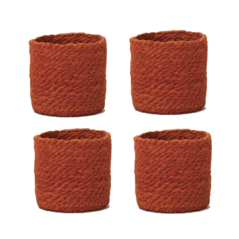 花・観葉植物用ポット ジュートポット レッド 12 R natural （4個入り） 39053 バスケット （代引き不..