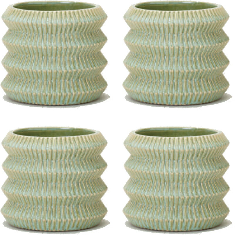 花・観葉植物用ポット レギナ 12 G ceramic （4個入り） 41026 鉢タイプ （代引き不可） ミニ鉢カバー ..