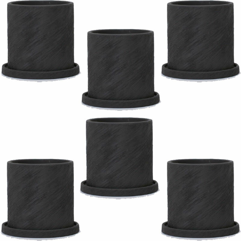 花・観葉植物用ポット エッシ 12 H ceramic （6個入り） 72024 受皿付き （代引き不可） ミニポット プ..