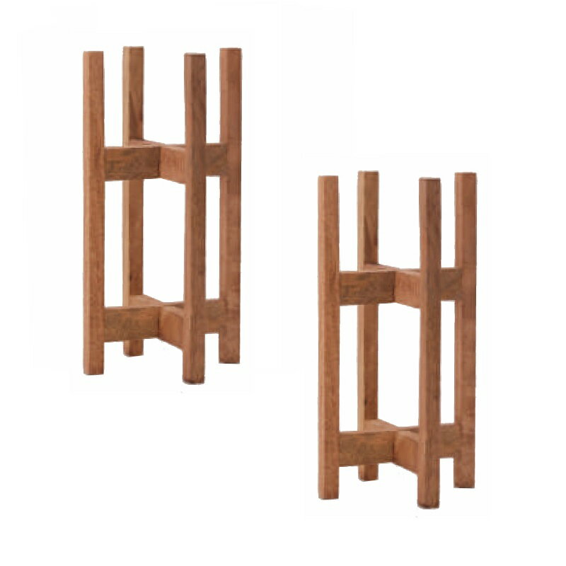 花・観葉植物用ポット ウッドスタンド トール 角脚 15 stand （2個入り） 77122 木製 （代引き不可） ..