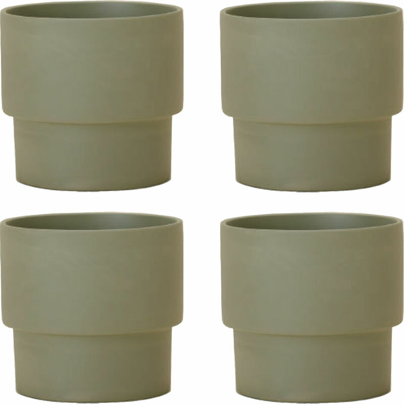 花・観葉植物用ポット エメリ 14 G ceramic （4個入り） 84063 鉢タイプ （代引き不可） 小型鉢カバー ..