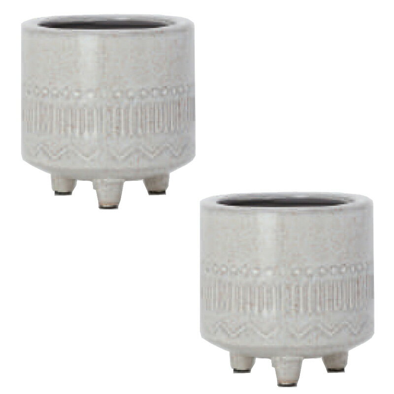 花・観葉植物用ポット ヤーナ 12 W ceramic （2個入り） 99081 脚付き （代引き不可） ミニ鉢カバー FA..