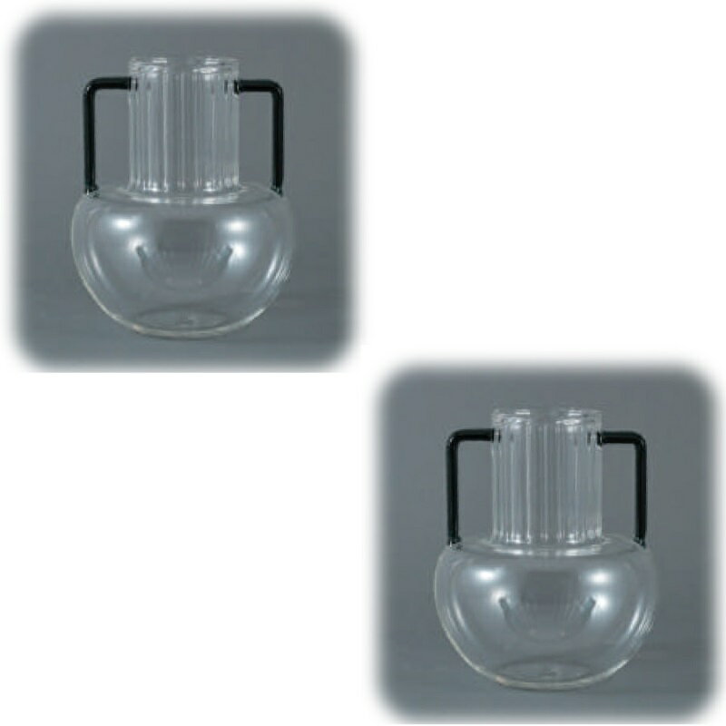 花・観葉植物用ポット アデラ ガラスベイス 16 G glass （2個入り） 93149 花瓶 （代引き不可） 小型サイズ フラワーベース FARM （p281）