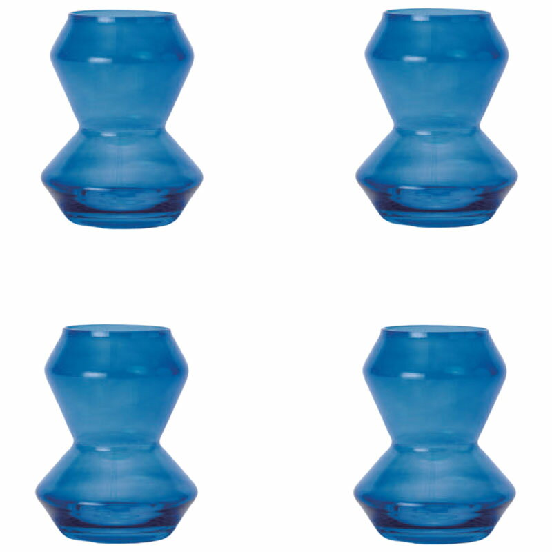 花・観葉植物用ポット カルラ 12 B glass （4個入り） 93218 花瓶 （代引き不可） ミニサイズ フラワーベース FARM （p282）