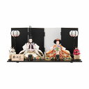 雛人形 雅泉 親王 平飾り 雛爛漫 黒銀和紙屏風 幅50cm (4K11AA187) 2人 ひな人形