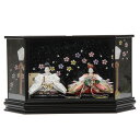 雛人形 親王ケース入り 小出松寿 京極 京十二番 手刺繍 hn391 hs414 幅57cm 六角黒ケース 2人 (24hina-ya-to0431) ひな人形...