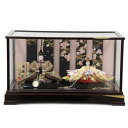 雛人形 親王ケース入り 大橋弌峰 京雛 十番 鳳凰 茶 hn302 hs447 幅64cm 逸品ケース 2人 (24hina-ya-to0466) ひな人形 雛...