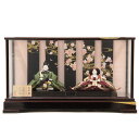 雛人形 親王ケース入り 優香 束帯雛 京十二番 麹塵染 hn340 hs447 幅64cm 逸品ケース 2人 (24hina-ya-to0474) ひな人形 雛...