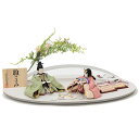 雛人形 親王平飾り 雛ごよみ 緑 柳S 垂れ髪 hn143 hs697 幅55cm モニュメントTAWAMI 花 大 MIROKU白 2人 (24hina-ya...
