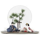 雛人形 親王平飾り 田村芙紗彦 京十二番 TenTen 青×エンジ hn404 hs780 幅60cm モニュメント丸窓MATU MIROKU黒 2人 (24h...