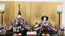雛人形 親王平飾り 龍翠 有職 京十一番 雲立涌 向い鶴(紫)11-s3013 hn226 hs841 幅60cm 裏箔金桜屏風 2人 (24hina-ya-t...