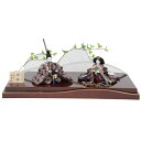 雛人形 親王平飾り 龍翠 有職 京十一番 雲立涌 向い鶴(紫)11-s3013 hn226 hs1464 幅70cm モニュメント屏風 TAWAMI 葉 大小 ...