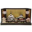 雛人形 親王平飾り 安藤桂甫 京雛 京十一番 上 雅 翔山頭 hn372 hs1820 幅75cm 焼桐 金沢絹目 (24hina-ya-to1848) ひな人...