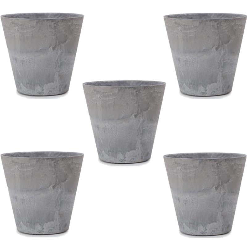 花・観葉植物用ポット アートストーン コニック L 32 グレー（5個入り）ar-001h32e [KTp225] 中型ポッ..