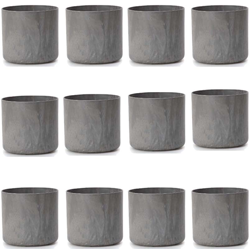 花・観葉植物用ポット アートストーン シリンダー R S 13 グレー（12個入り）ar-003h13e [KTp225] 小型..