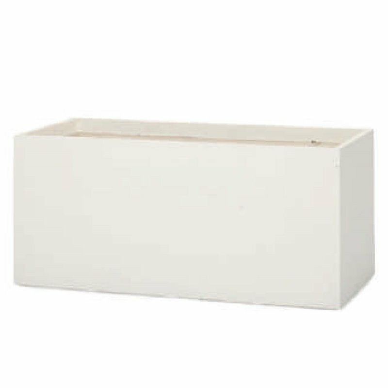 花・観葉植物用ポット ファイバークレイ ラムダ 長角プランター L 100/F 白（1個入り）fm-001w10e [KTp..