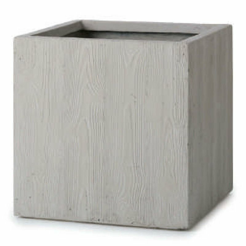花・観葉植物用ポット ファイバークレイ ベータ キューブプランター ホワイトウッド M 45/B（1個入り）..