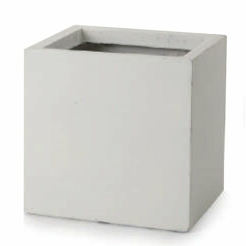 花・観葉植物用ポット ファイバークレイ ベータ キューブプランター XXS 23/A 白（1個入り）fm-002w23e [KTp171] 小型プランター （代引き不可）ホテル・オフィスビル・店舗 インテリア エクステリア