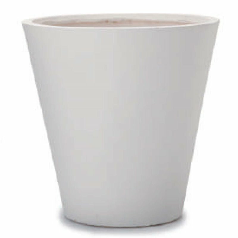 花・観葉植物用ポット ファイバークレイ イタ コニックプランター L 50/B 白（1個入り）fm-019w50e [KT..