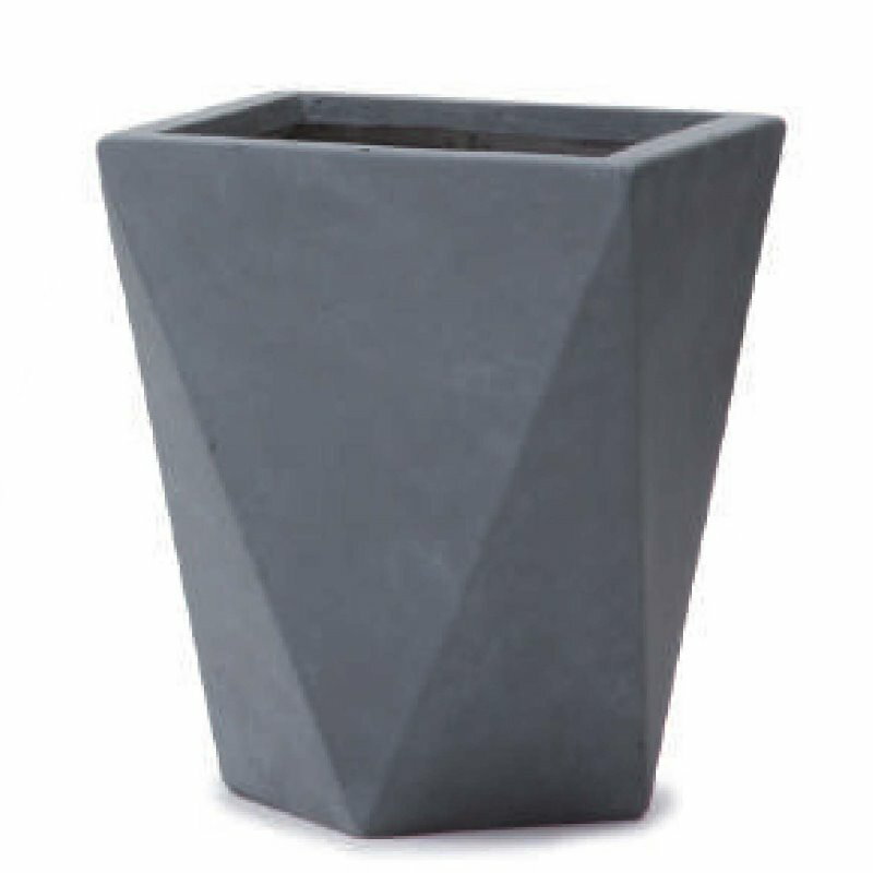 花・観葉植物用ポット ファイバークレイ デルタ 多面体プランター M 51/B 灰（1個入り）fm-028h51e [KT..
