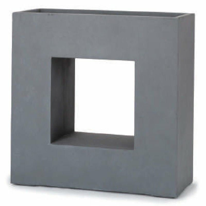 花・観葉植物用ポット ファイバークレイ ルーメン スクエア L 68/C 灰（1個入り）fm-030h68e [KTp181] 特大ポット （代引き不可）ホテル・オフィスビル・店舗 インテリア エクステリア