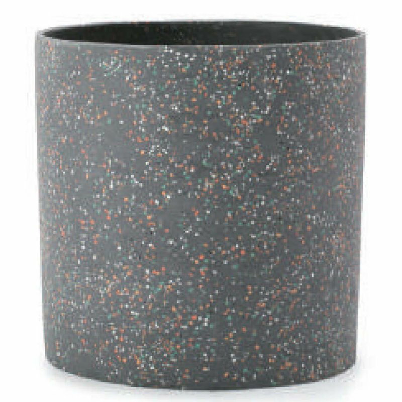 花・観葉植物用ポット ホルスト シリンダー 鉢カバー M 10号/A スパークルブラック（1個入り）ho-r01b10v [KTp59] 中型鉢カバー （代引き不可）ホテル・オフィスビル・店舗 インテリア エクステリア