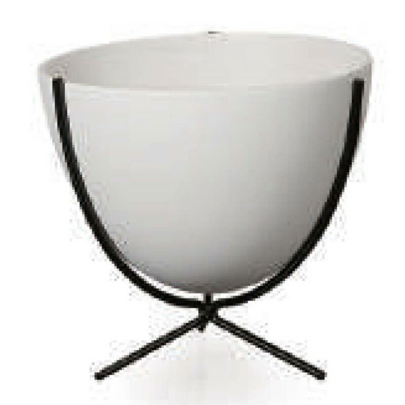 花・観葉植物用ポット ホルスト ラウンジポット S 28/A ホワイト（スタンド付）（1個入り）ho-r03w09v ..