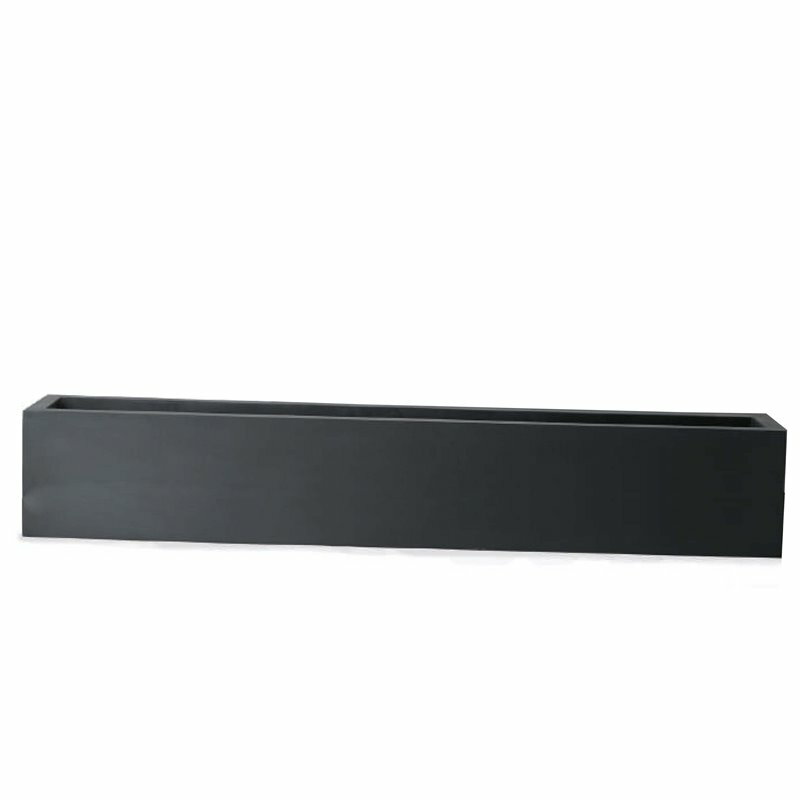 花・観葉植物用ポット マグナス レクト L 40/D ブラック（1個入り）kol-m5k240 [KTp21] 特大プランター..