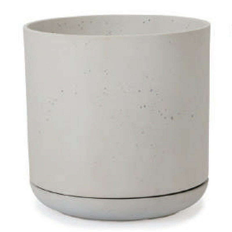 花・観葉植物用ポット ライム ドゥオ ユーポット＆ソーサー M 12号/A オフホワイト（1個入り）lm-201w1..