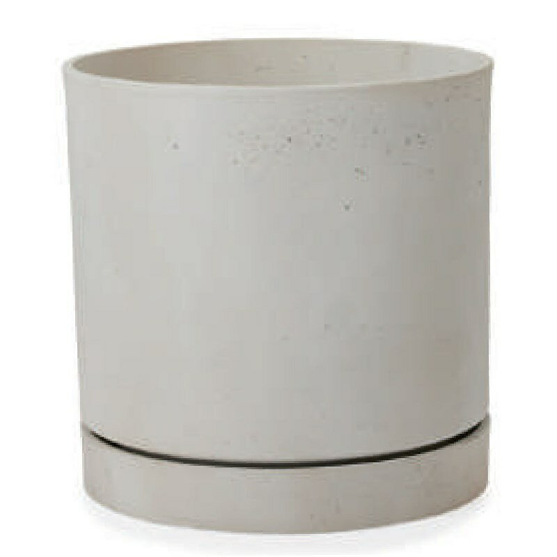 花・観葉植物用ポット ライム ドゥオ シリンダー＆ソーサー S 9号/A オフホワイト（1個入り）lm-202w09..