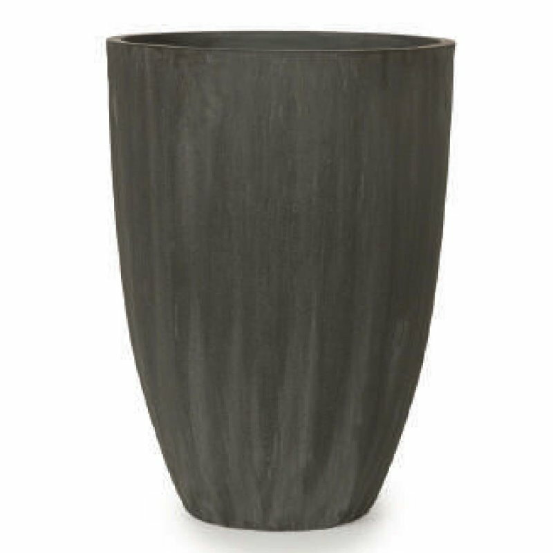 花・観葉植物用ポット ソンク ラウンドトール M 40/B チャコールグレー（1個入り）sk-502c40e [KTp55] 大型鉢カバー （代引き不可）ホテル・オフィスビル・店舗 インテリア エクステリア