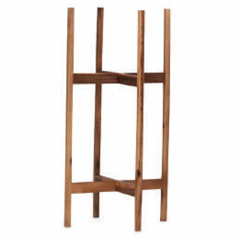 花・観葉植物用ポット用アクセサリ アカシア材 ウッドポットスタンド 角脚 直径26用（1個入り）ac-wpsd..