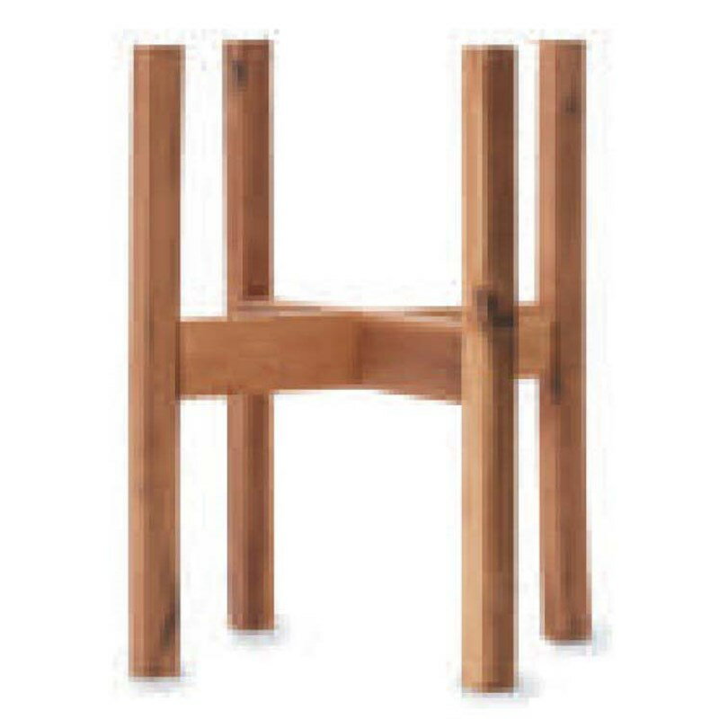 花・観葉植物用ポット用アクセサリ アカシア材 ウッドポットスタンド ラージ 角脚 直径26用（1個入り）..