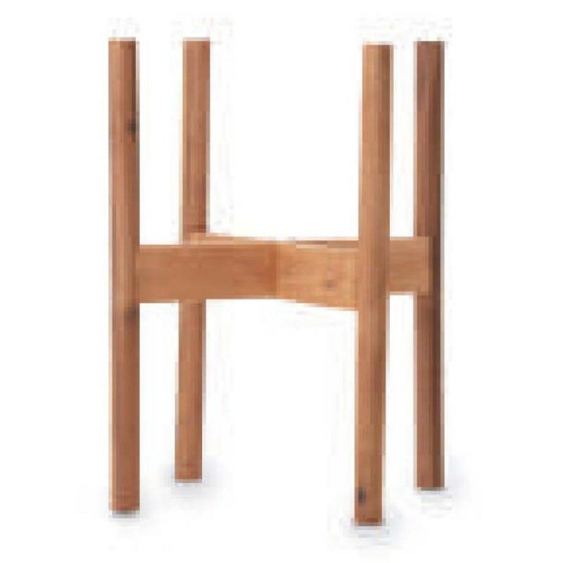 花・観葉植物用ポット用アクセサリ アカシア材 ウッドポットスタンド ラージ 丸脚 直径26用（1個入り）..