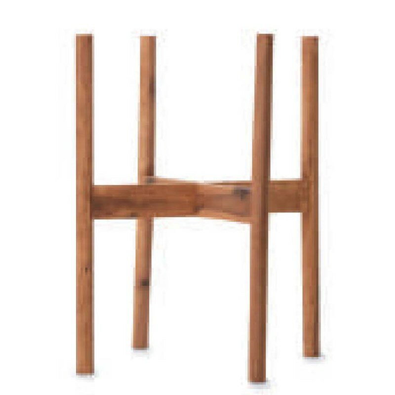 花・観葉植物用ポット用アクセサリ アカシア材 ウッドポットスタンド ラージ 丸脚 直径30用（1個入り）..