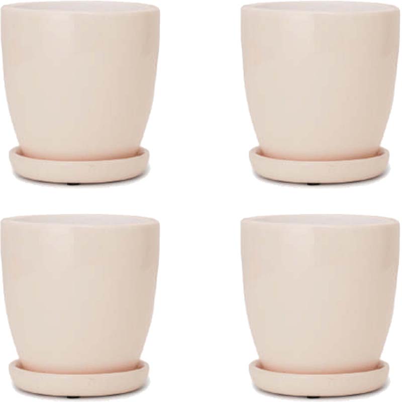 花・観葉植物用ポット アステア トール M 4号 クリーム（4個入り）at-002w04p [KTp411] ミニポット 受..