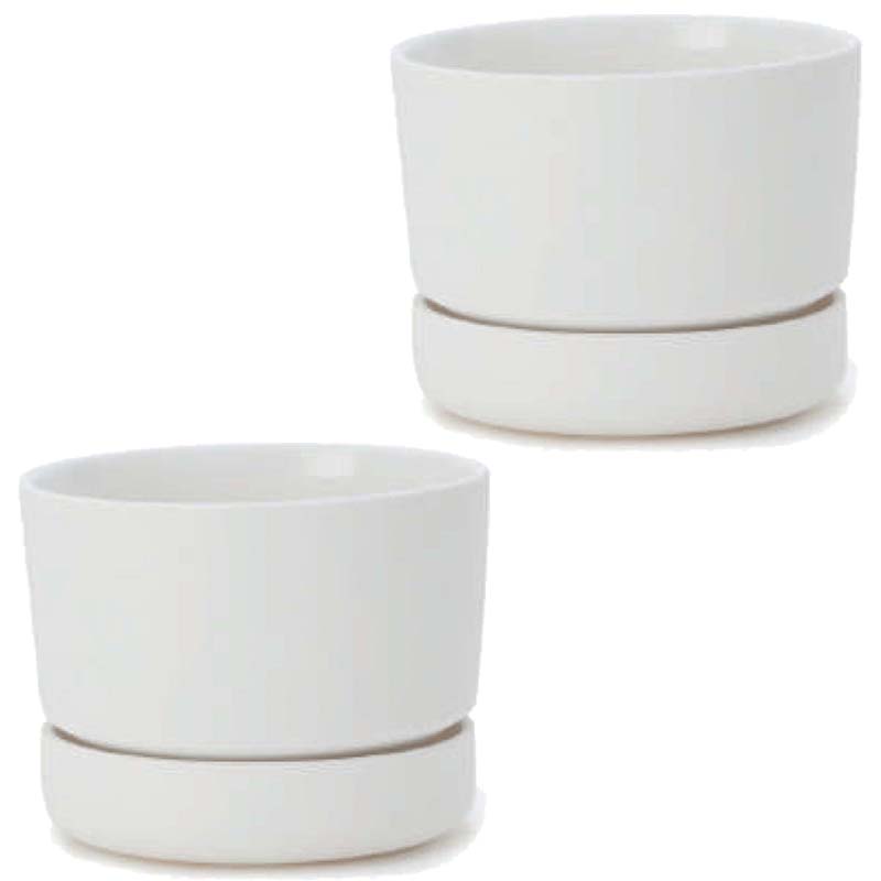 花・観葉植物用ポット カンピリ ペール 4号 オフホワイト（2個入り）cp-101w04p [KTp407] ミニポット ..