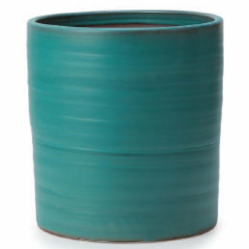 花・観葉植物用ポット キュムロ シリンダー M 30/A ターコイズ釉（1個入り）cu-004t30e [KTp335] 中型..
