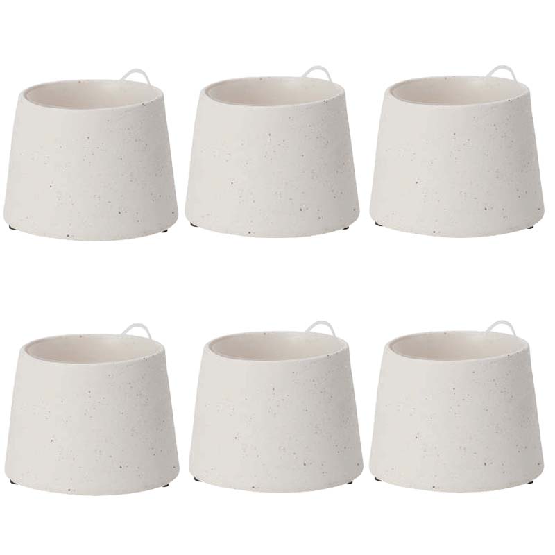 花・観葉植物用ポット ポネン フジ 3号用 ホワイト（6個入り）po-004w03e [KTp403] ミニポット （代引..