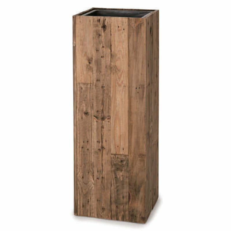 花・観葉植物用ポット リサイクルウッド ピラー L 94/C（1個入り）re-304x97e [KTp387] 大型プランター..