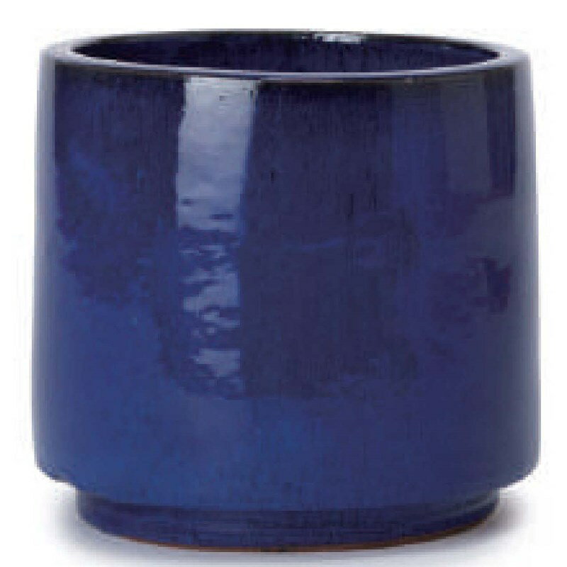 花・観葉植物用ポット ビトロ エンデカ インナーポット付き L 13号/A ブルー釉（1個入り）vt-011b13v [KTp319] 中型ポット インナーポット付 （代引き不可）ホテル・オフィスビル・店舗 エクステリア インテリア