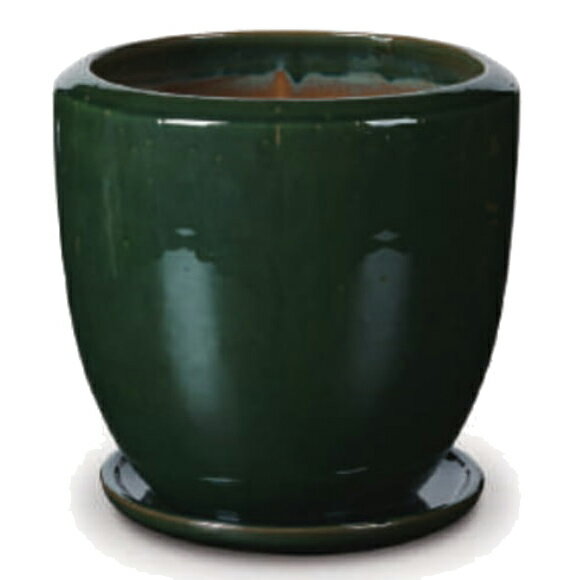 花・観葉植物用ポット ビトロ ドゥオ M 12号/A グリーン釉（1個入り）vt-r02g12p [KTp323] 中型ポット ..