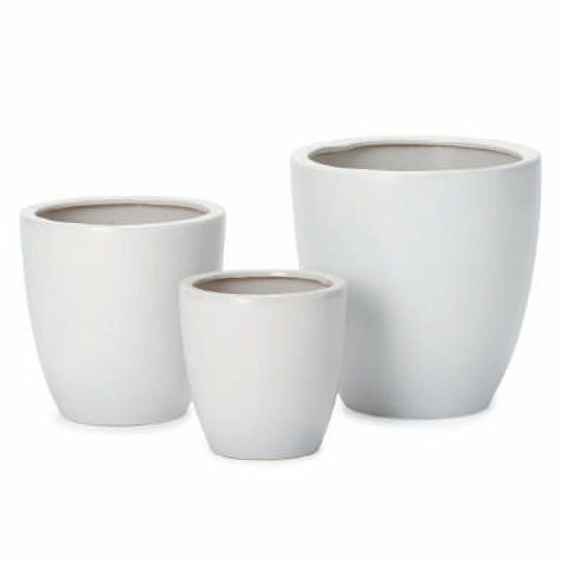 花・観葉植物用ポット WYモダン モダン PR6 マット釉 3/SET/A L/M/S 白（LMS各1個入り計3個セット）wy-..