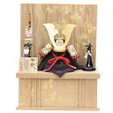 五月人形 兜 収納飾り 1/3 幅45cm(245to1013)鞆美 源義経 萌葱 江戸甲冑 白木タモ淡彩桜 ym1212n(gk229b/yb1073/yd1...
