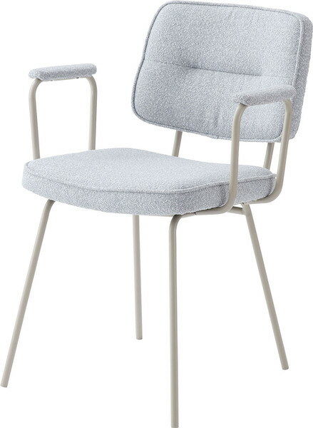 アームチェア　PC-184LGY　ライトグレー　ダイニングチェア アームチェア 肘掛けあり 肘つき 肘あり ア..