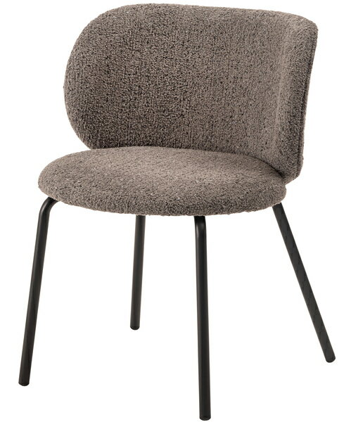 チェア PC-268GY グレー 椅子 イス シンプル モダン スタイリッシュ おしゃれ ダイニング リビング カフェ スチール脚 かわいい アンティーク 軽量 軽い 曲線 スチール 布地 背もたれ